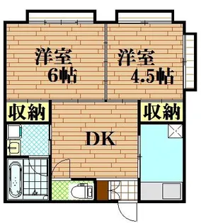 ヤマセマンション【2階】の間取り