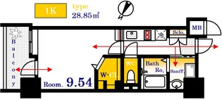 セントヒルズ段原【4階】の間取り