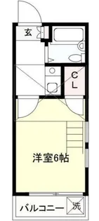 レオパレス石川町【1階】の間取り