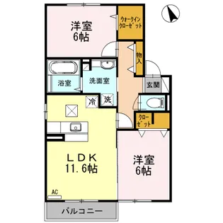 ローゼンシュタット B棟【2階】の間取り
