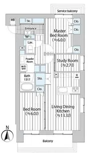 GOTEN武蔵小杉【2階】の間取り