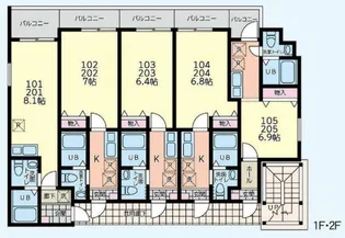 フォレスト南多摩【1階】の間取り