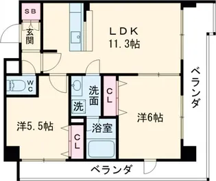 プレステージ10番館【4階】の間取り