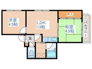 ブル-ムハイツ【2階】の間取り