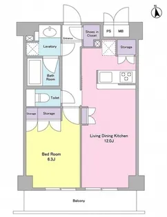 シティカレント代官山【1階】の間取り
