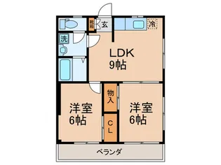 サンハイツ大塩【3階】の間取り