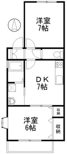 踊場パークサイドハイツ【1階】の間取り