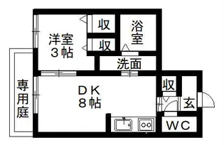 ルミエール45【1階】の間取り