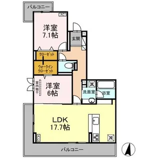 Sinfaria六本松【3階】の間取り