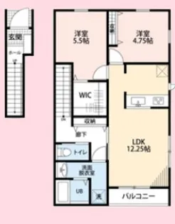 リーブルファイン南平野V【2階】の間取り