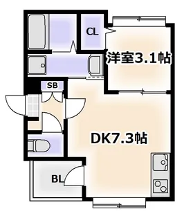 StarLight Studios【1階】の間取り