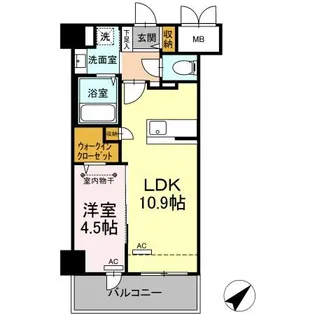 N-FLAT matsuyama【6階】の間取り