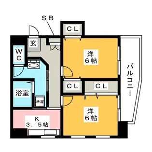 THE RESIDENCE IMAIKE NORTH【6階】の間取り
