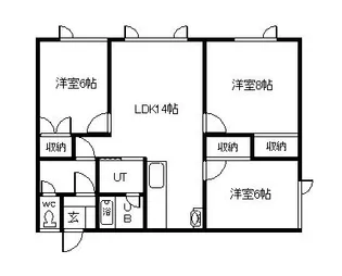 しべつハイツ【2階】の間取り