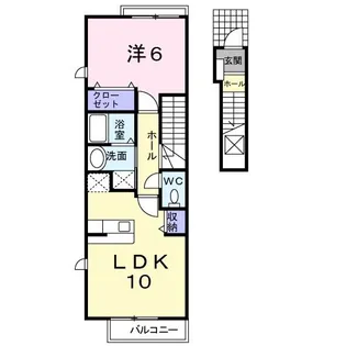 アバンダント【2階】の間取り