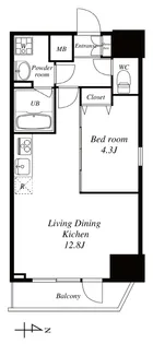 エルスタンザ駒形【10階】の間取り