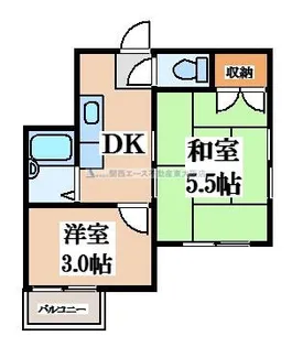 アビタシオン三箇【2階】の間取り