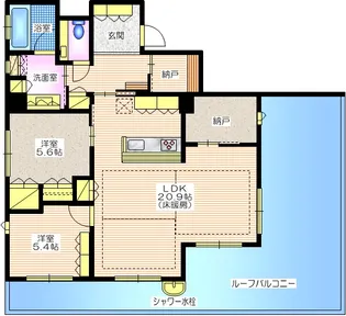 グリシーヌ横浜【5階】の間取り