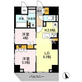 リーラ品川戸越【6階】の間取り