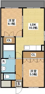 エミアリーII【2階】の間取り