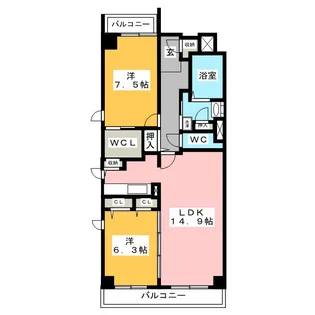 アリビオ鶴舞【3階】の間取り