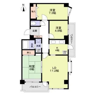 プレジール桜【3階】の間取り