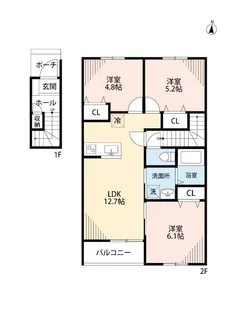 ストーリア小山I【2階】の間取り