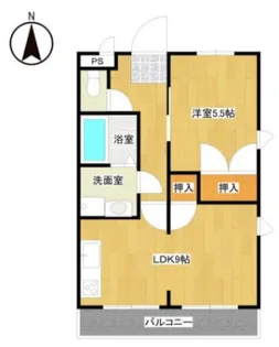 マンション吉野【2階】の間取り