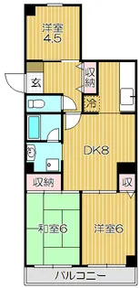 ヒルサイドテラスU【3階】の間取り