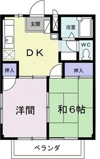 田中コーポ【1階】の間取り