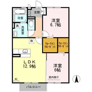 ラ・ソラーレI・II棟【1階】の間取り