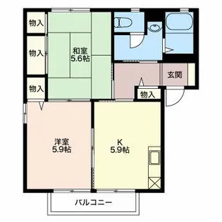センチュリー西沢 B【2階】の間取り