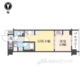 ベラジオ雅び東寺WEST【2階】の間取り