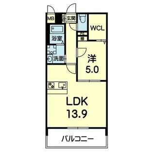 アステール菊陽【7階】の間取り