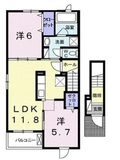 サンフラワー【2階】の間取り