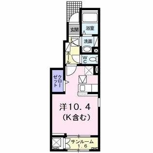 コッティ クワハラIV【1階】の間取り
