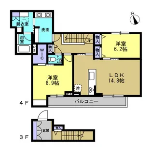 サウザン ド ドリーム ハウス【3階】の間取り