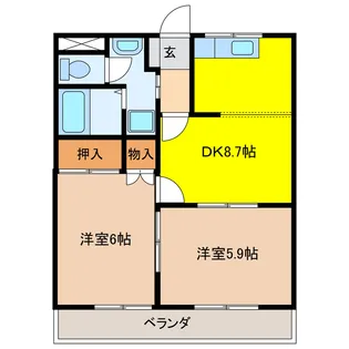 マジョリカハウス【2階】の間取り