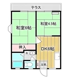 フジハイツカンノ【1階】の間取り