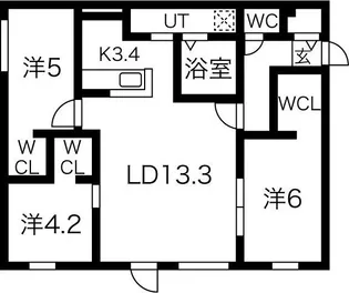 Ts COURT HONDORI(ティーエスコートホンドオリ)【2階】の間取り