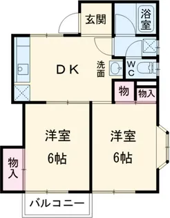 ハイツリバーサイド【1階】の間取り