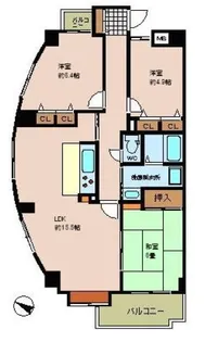 シーブリーズ東原弐番館【8階】の間取り