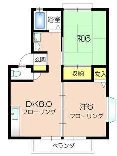 光ハイツ【2階】の間取り