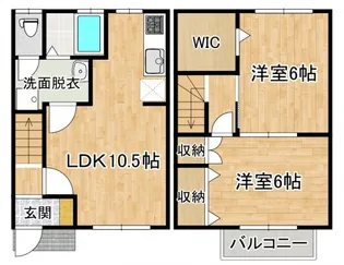 ノーブルハイム喜多町B棟の間取り