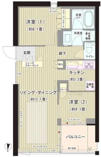 ガーデニエール砧WEST【5階】の間取り