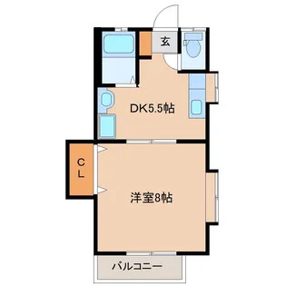 シャボンドール大和町【1階】の間取り