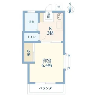 後地コーポ【2階】の間取り