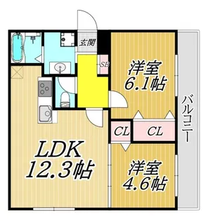 serendipity武庫之荘【2階】の間取り