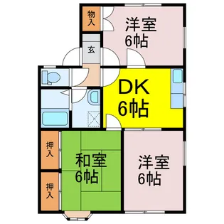 プラザ野本【1階】の間取り