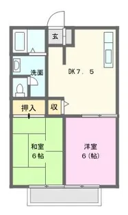 エルセラードB【1階】の間取り